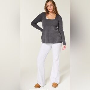Hollister Long-Sleeve Square-Neck Babydoll